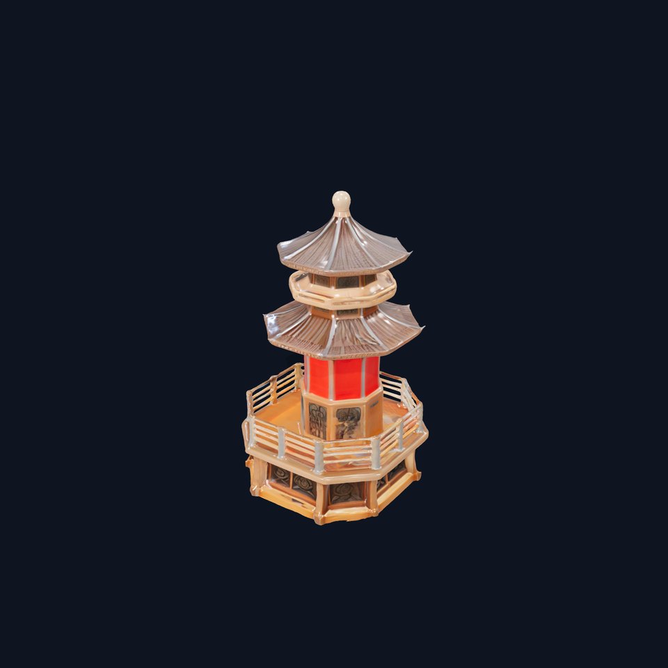 Traditional Pagoda Model Pack for Architectural Visualization viewer poster