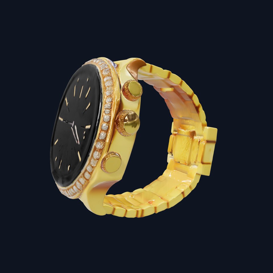 Luxury Gold Watch Model Pack with Detailed Dial and Bezel viewer poster