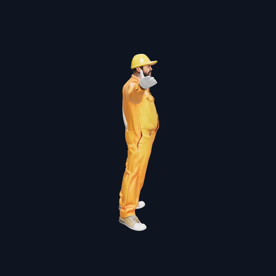 Construction Worker Model Pack with Uniform and Hard Hat