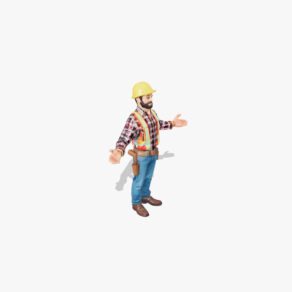 Construction Worker Character Model Pack viewer poster