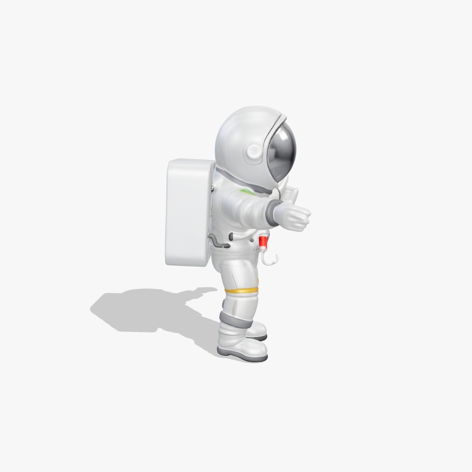 Astronaut Character Model High Mid Low Poly