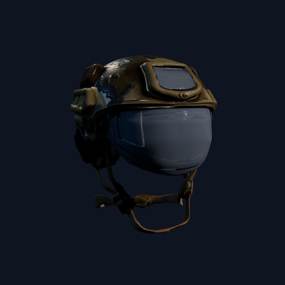 Tactical Military Helmet D Model Pack