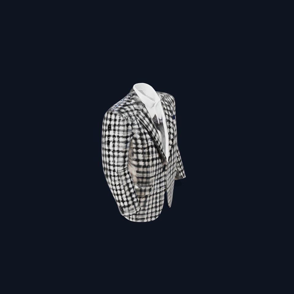 Checkered Suit Jacket D Model Pack