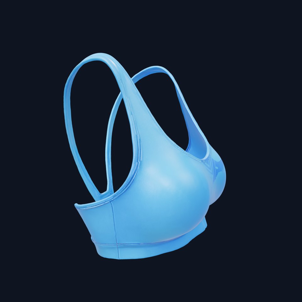 Blue Sports Bra D Model Pack
