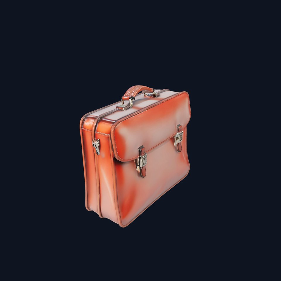 Business Leather Briefcase Model Pack