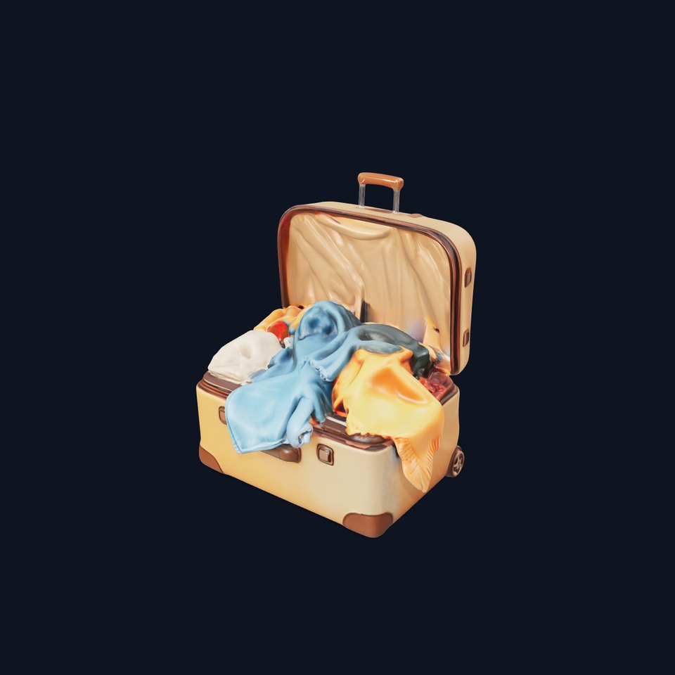 Travel Suitcase with Clothes Model Pack viewer poster