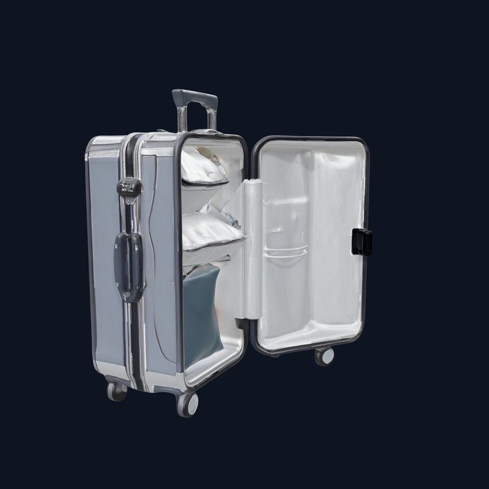 Realistic Suitcase Model Pack with Detailed Interior