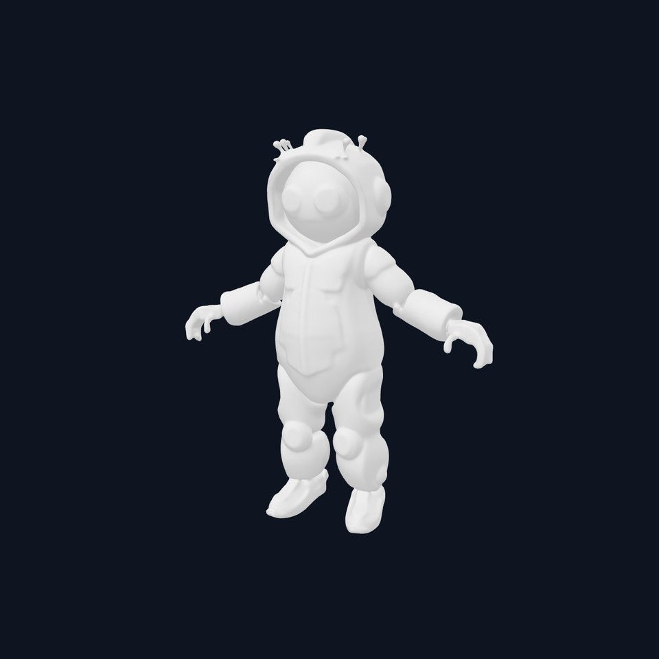 Cute Futuristic Robot Character with PBR Textures and Mixamo Compatibility