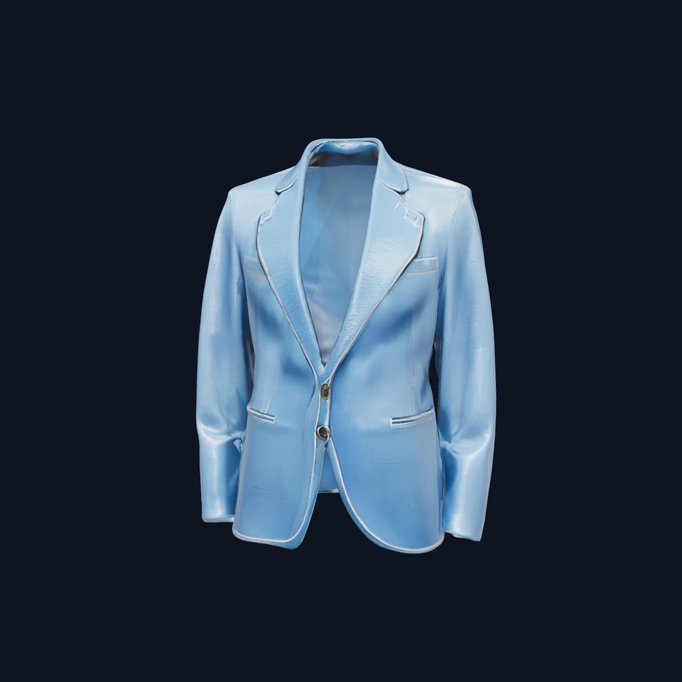 Formal Blue Blazer D Model Pack viewer poster