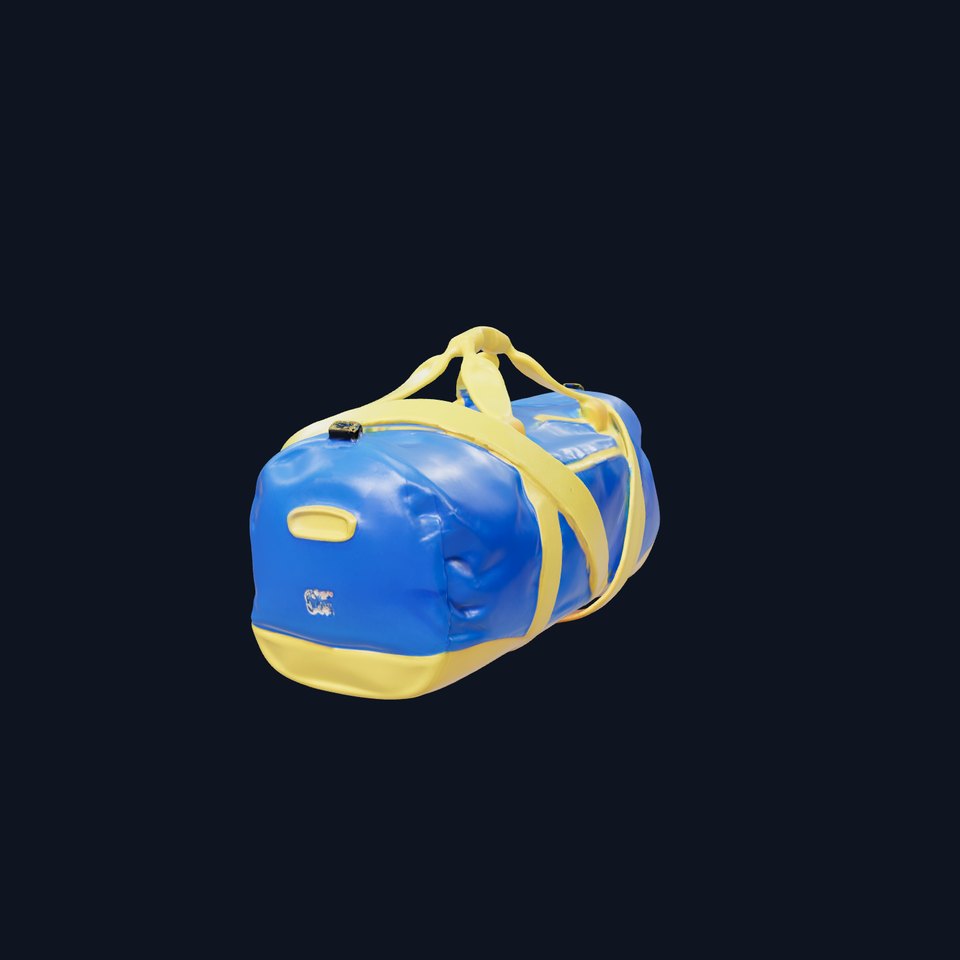 Blue and Yellow Sports Bag D Model Pack