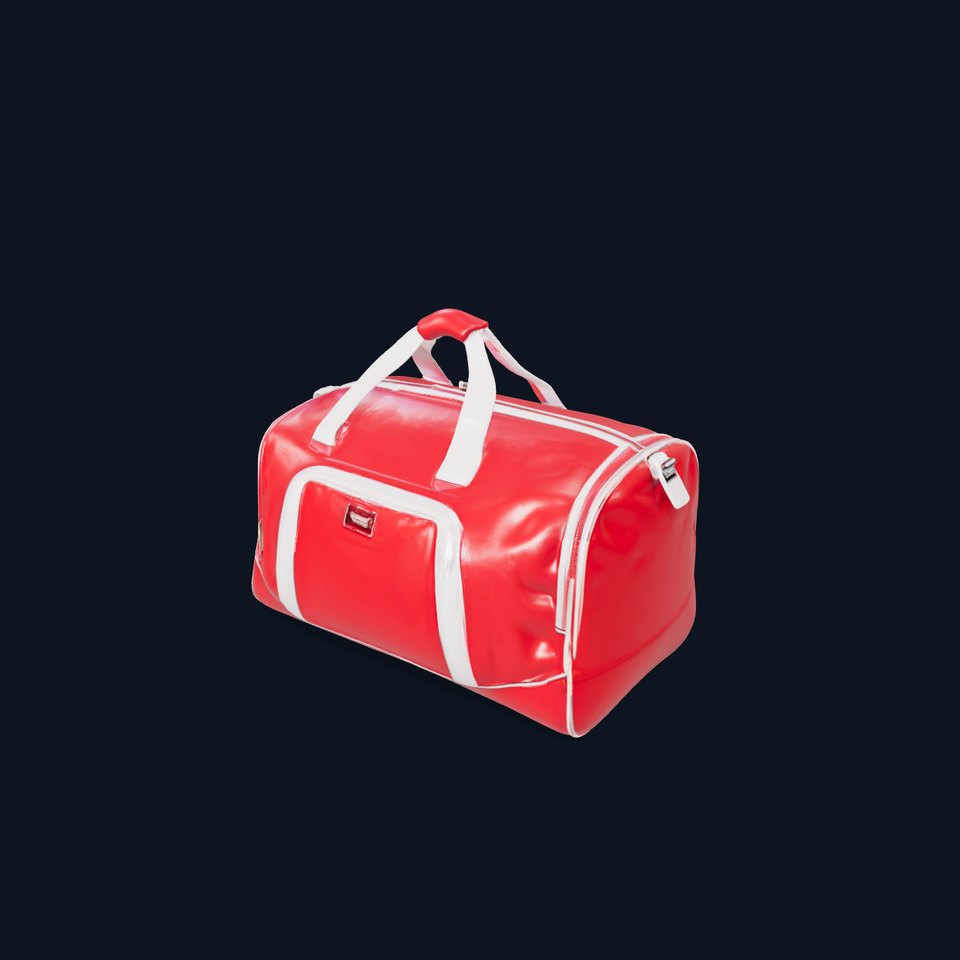 Red Sport Duffel Bag Model Pack with PBR Textures viewer poster