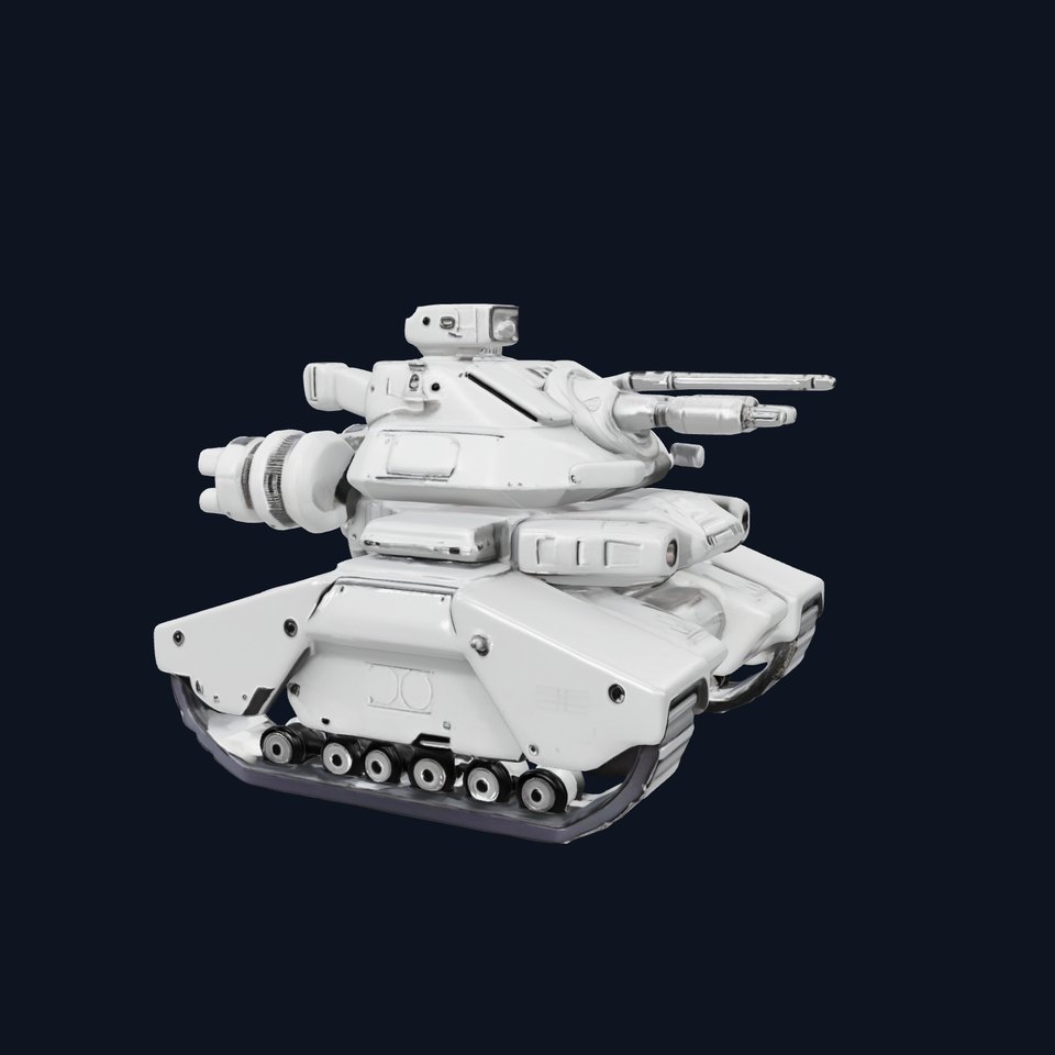Futuristic Tank Model Pack with Detailed Armor Design