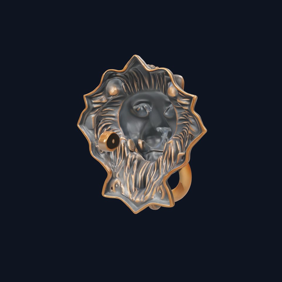 Lion Head Door Knocker Model Pack viewer poster