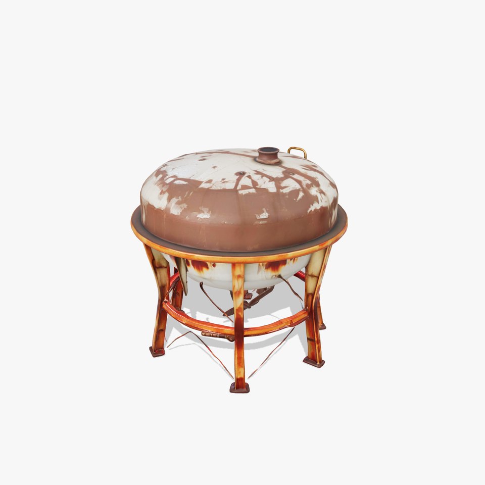 Rusty Industrial Water Tower D Model Pack