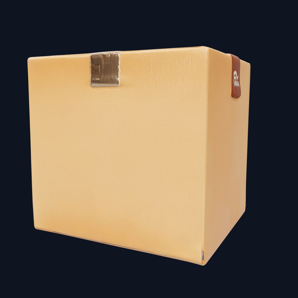 Realistic Cardboard Box Model Pack