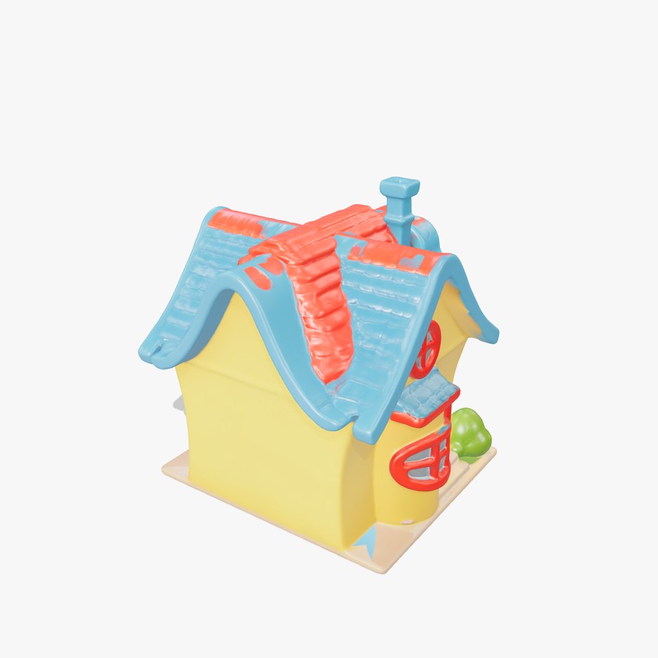 Cartoon Cottage Model Pack with Vibrant Colors