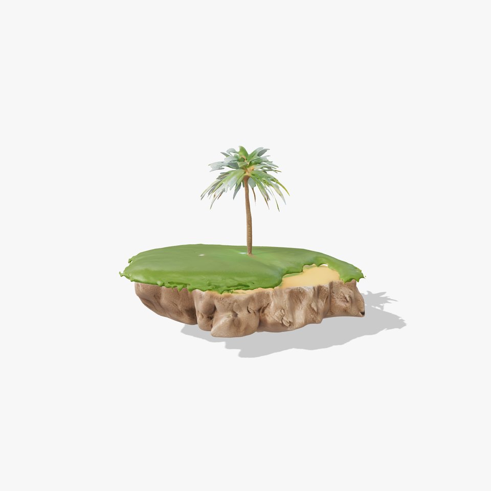 Tropical Island Oasis D Model Pack