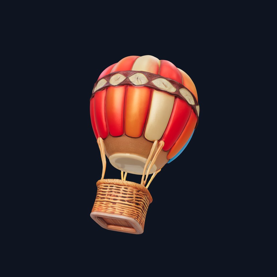 Colorful Hot Air Balloon Model Pack viewer poster