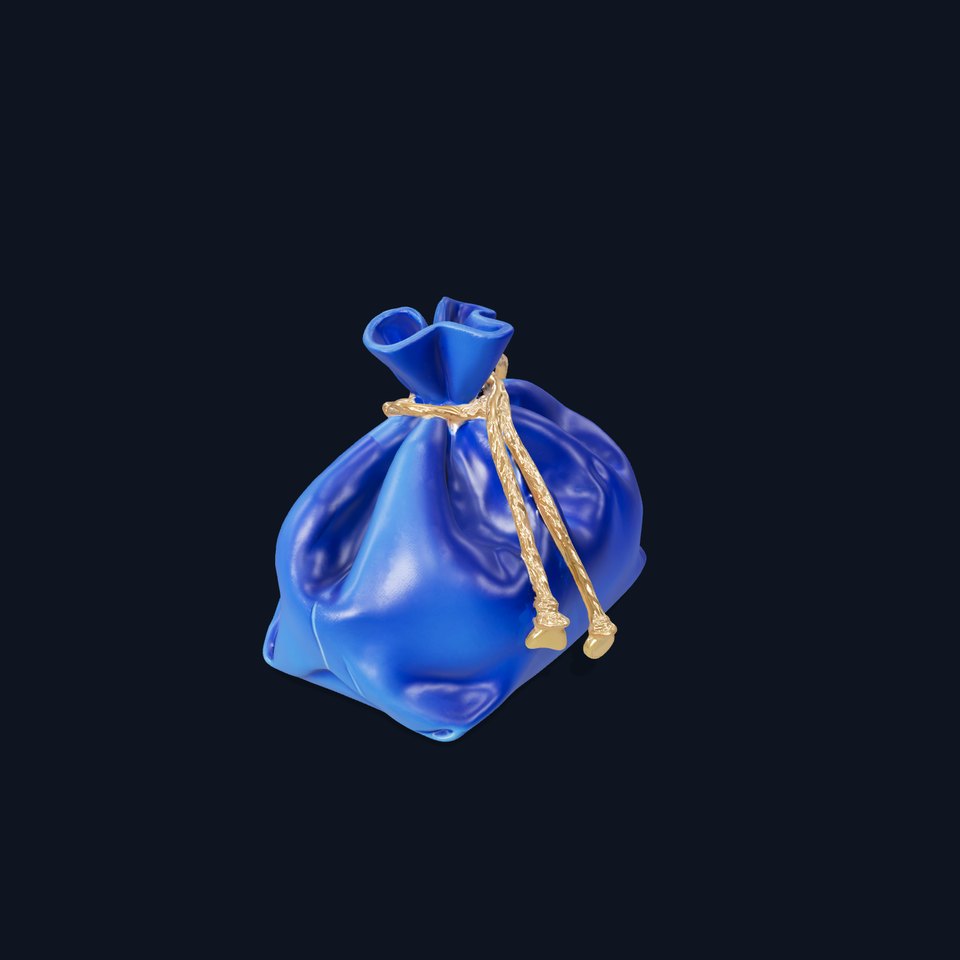 Elegant Velvet Pouch D Model Pack