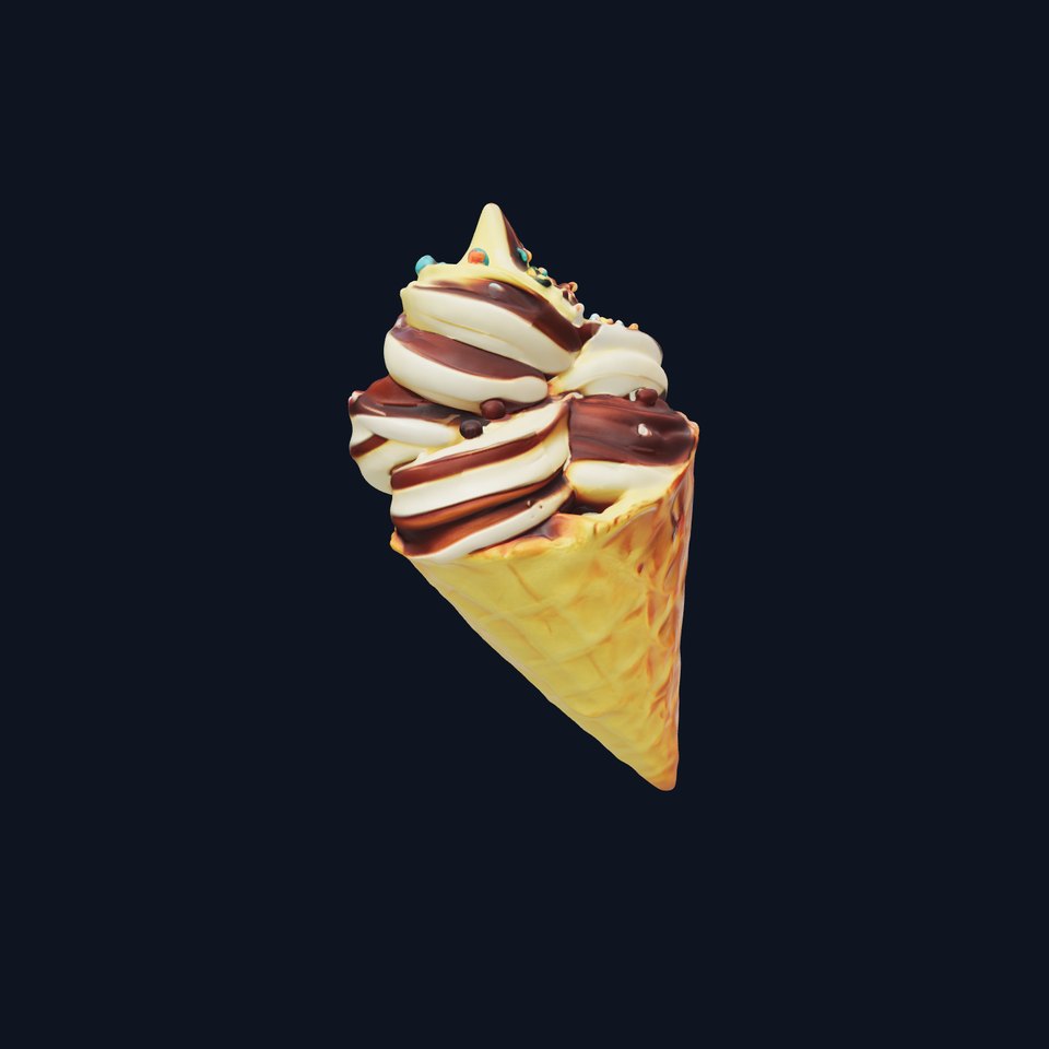 Ice Cream Cone Delight D Model Pack