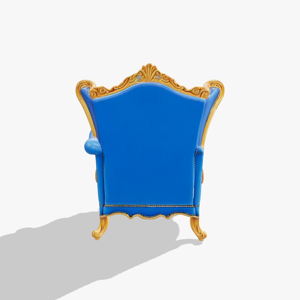 Royal Blue Armchair D Model Pack
