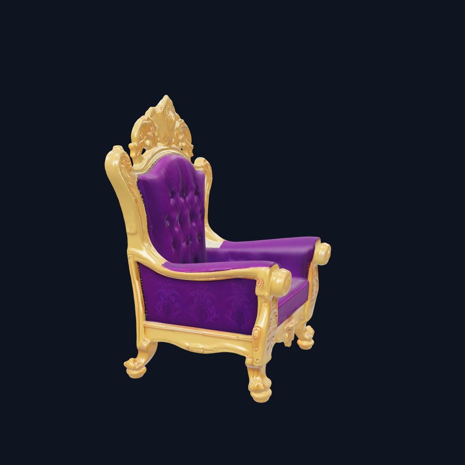 Ornate Royal Throne Chair Model Pack