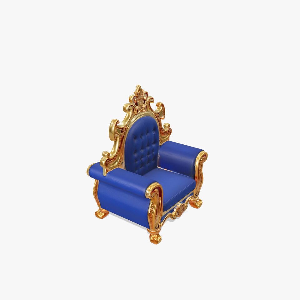 Ornate Royal Throne Chair D Model Pack