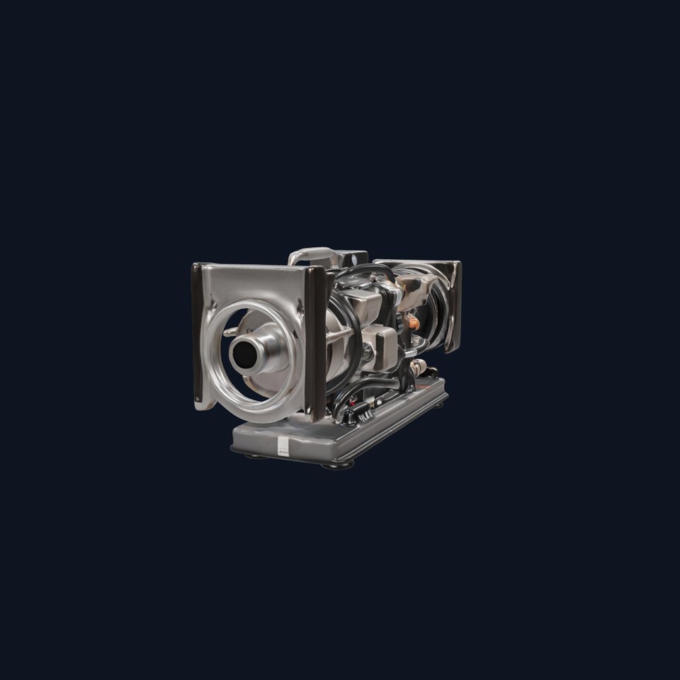 Industrial Generator Engine Model Pack for Render and Game Engines