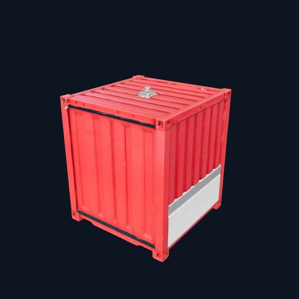 Red Shipping Container Model Pack viewer poster