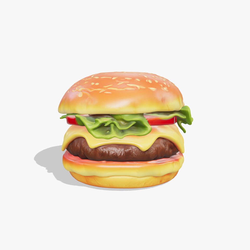 Cheeseburger Model Pack with PBR Textures viewer poster