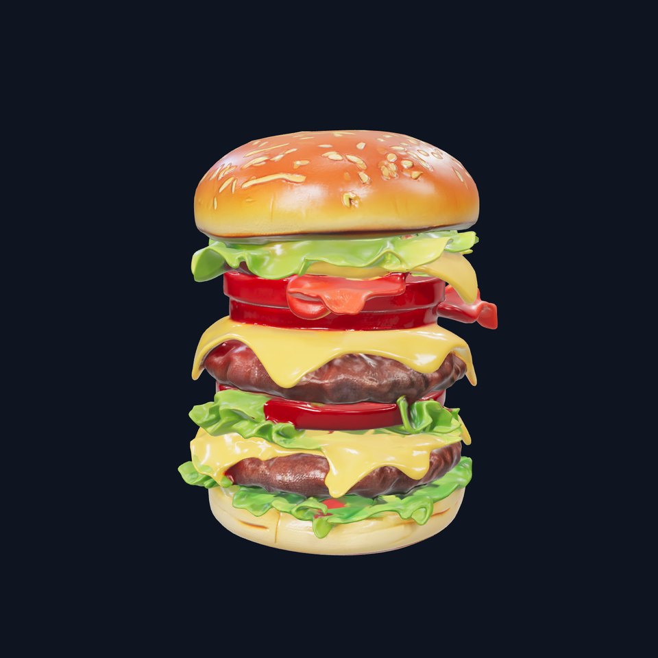 Double Cheeseburger Stack Model Pack viewer poster