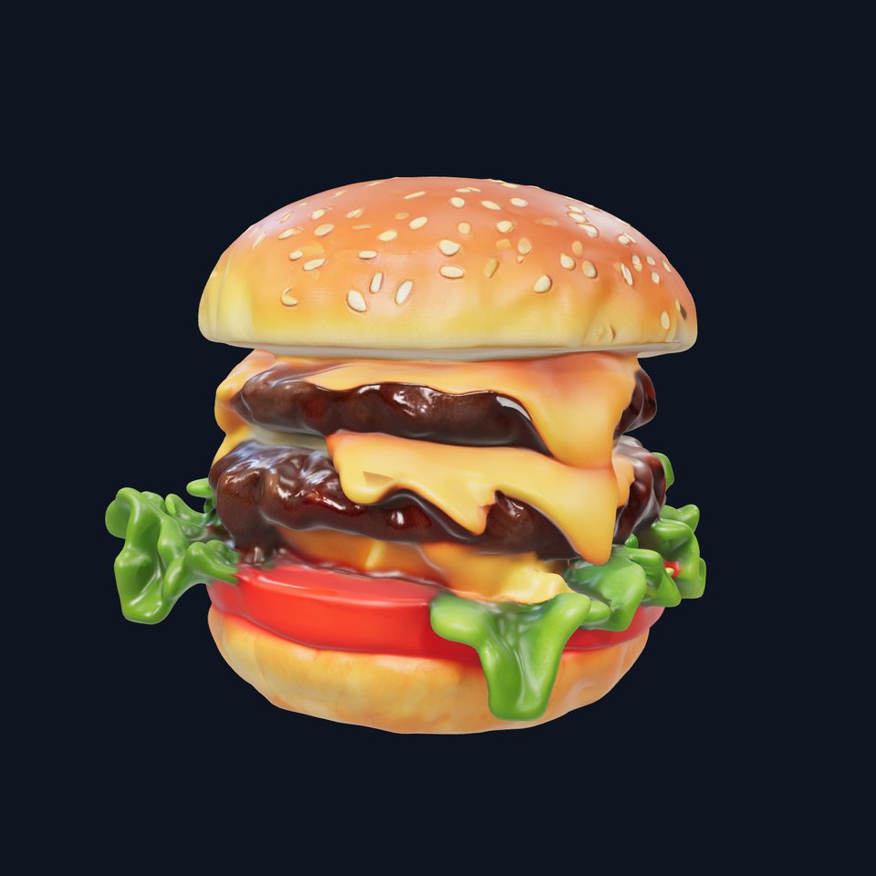 Double Cheeseburger Model Pack