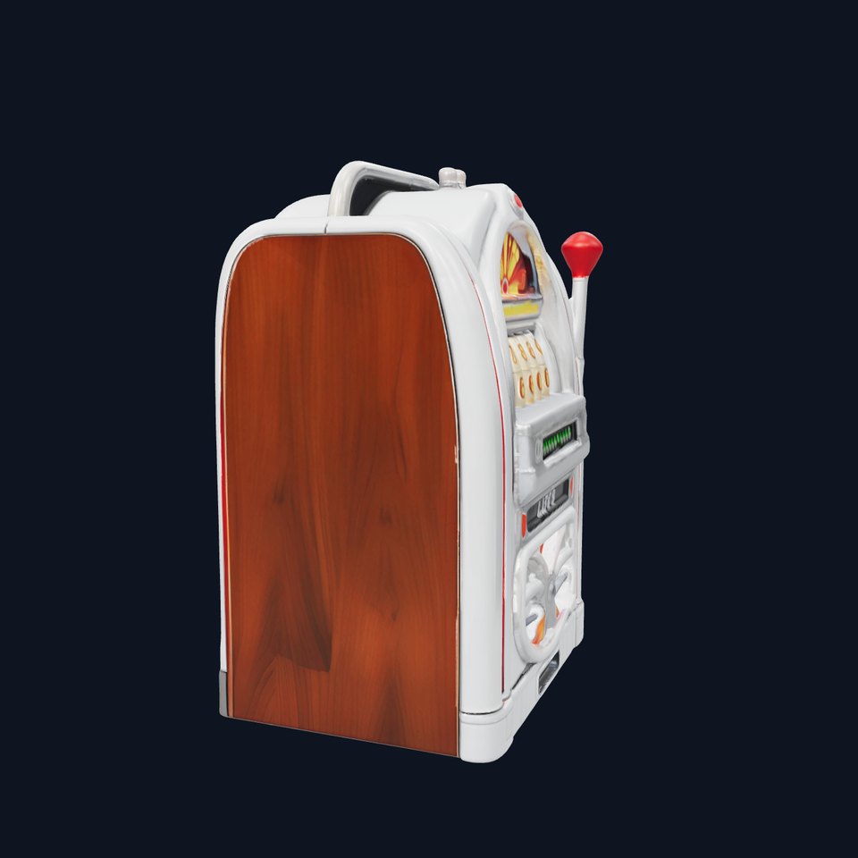 Vintage Slot Machine D Model Pack with Art Deco Design