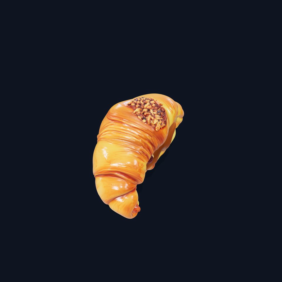 Caramel Pecan Croissant D Model Pack viewer poster