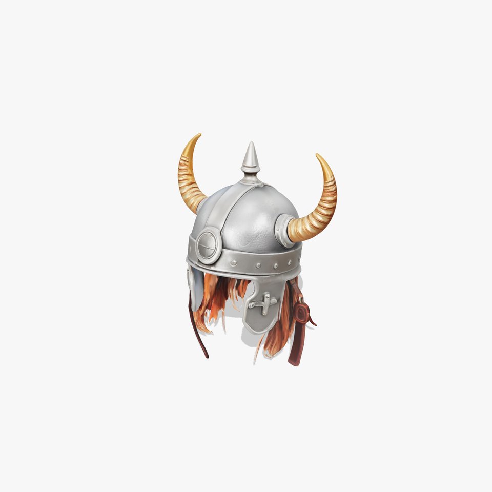 Viking Helmet with Horns Model Pack