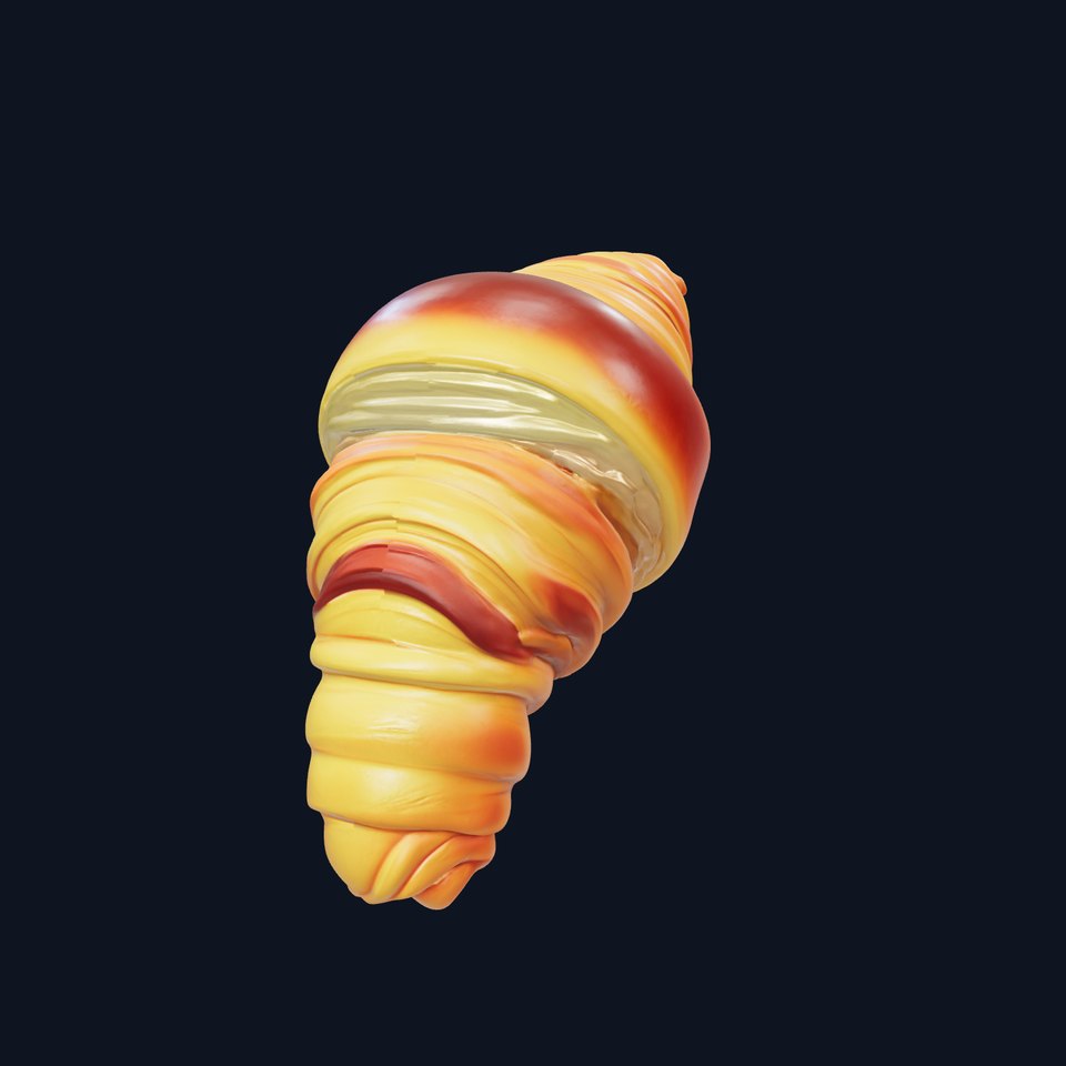 Croissant Model Pack for D Rendering and Game Design