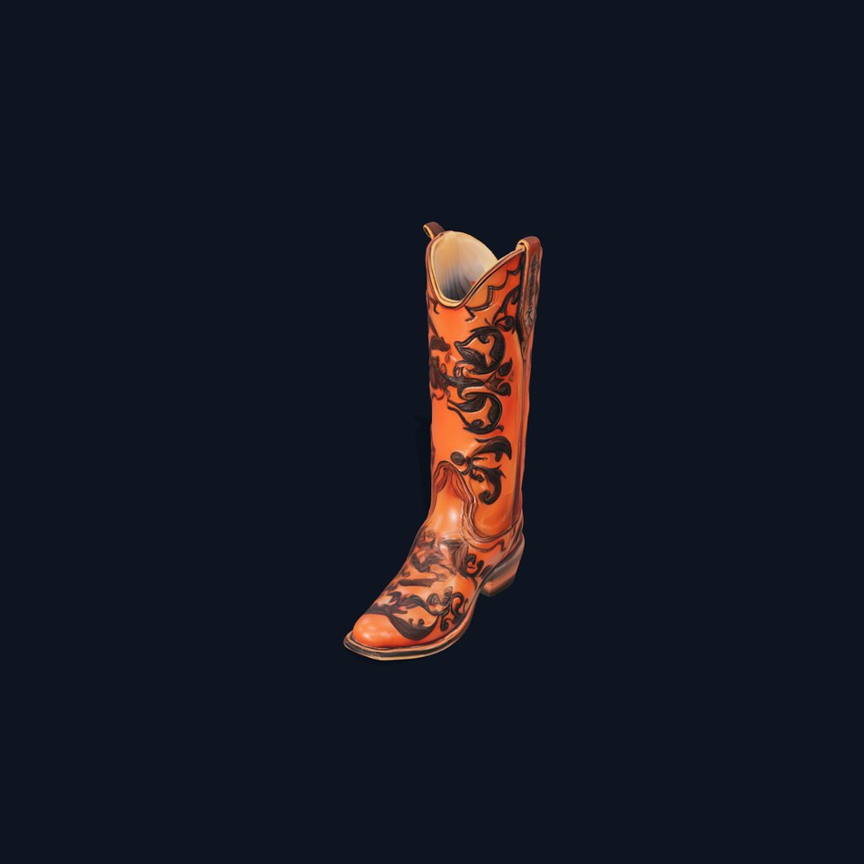 Elegant Western Cowboy Boot Model Pack