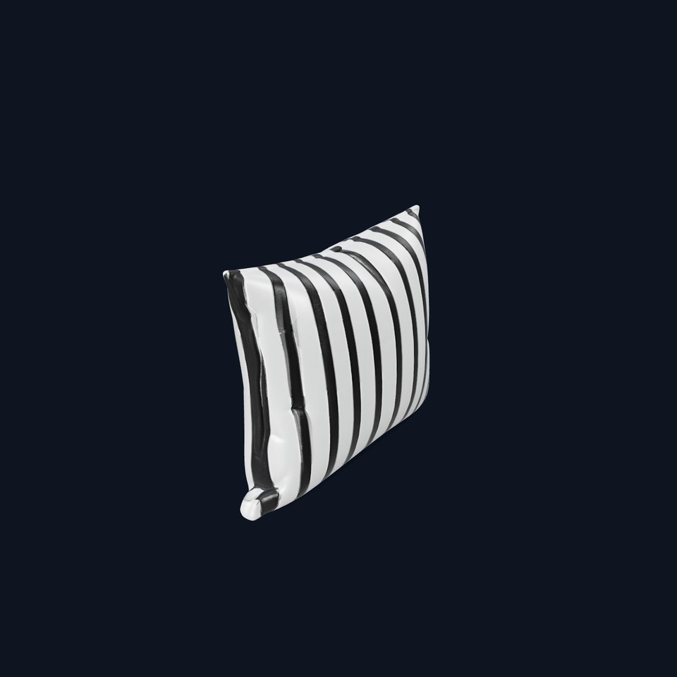 Striped Pillow D Model Pack