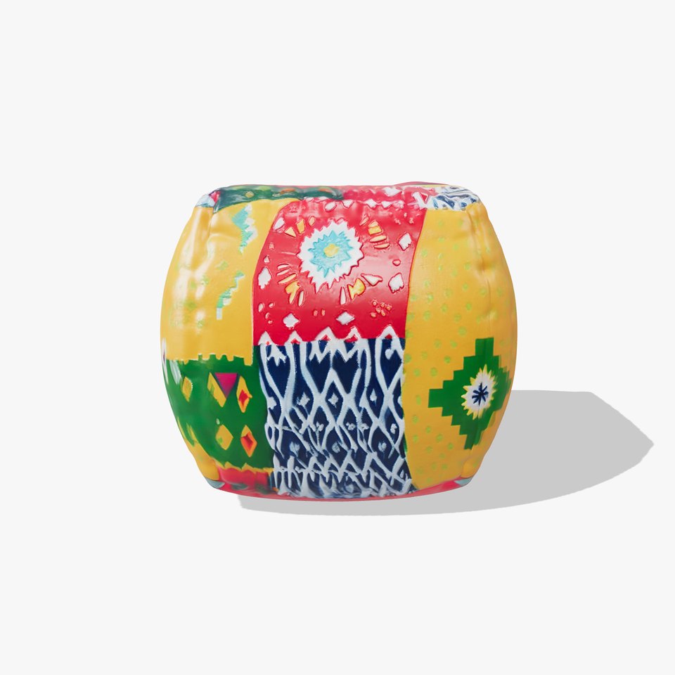 Colorful Patchwork Beanbag Pouf Model Pack viewer poster