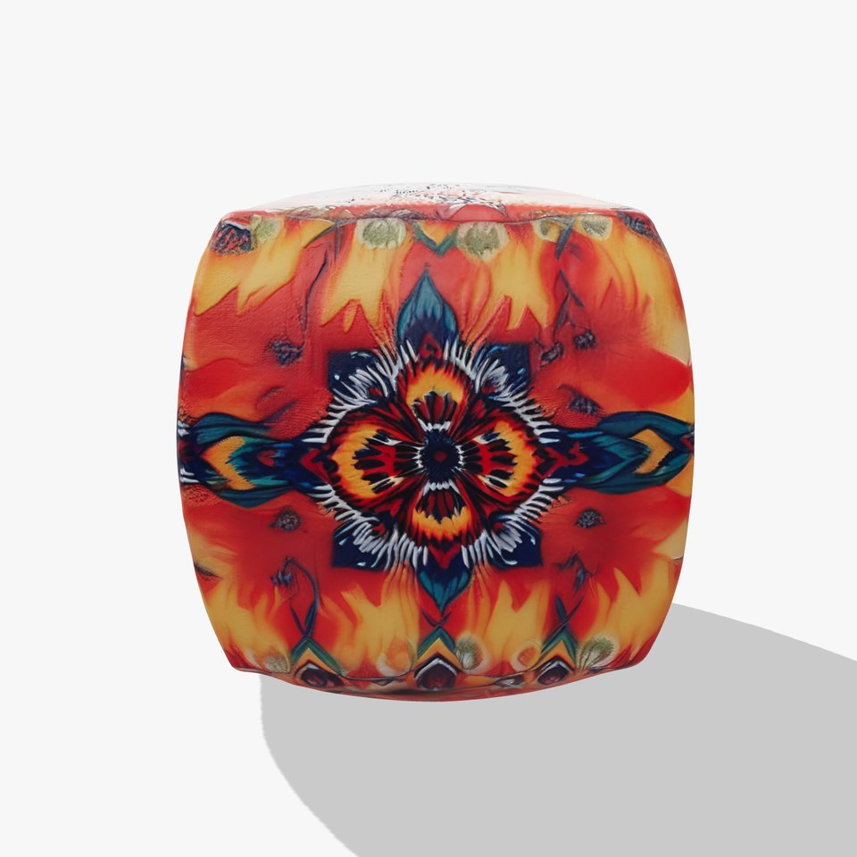 Colorful Patterned Ottoman Model Pack