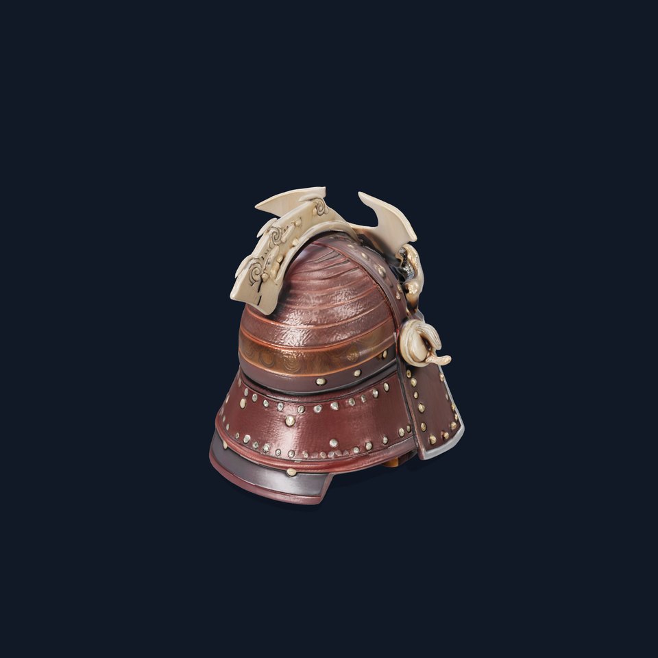 Samurai Helmet Model Pack with PBR Textures viewer poster