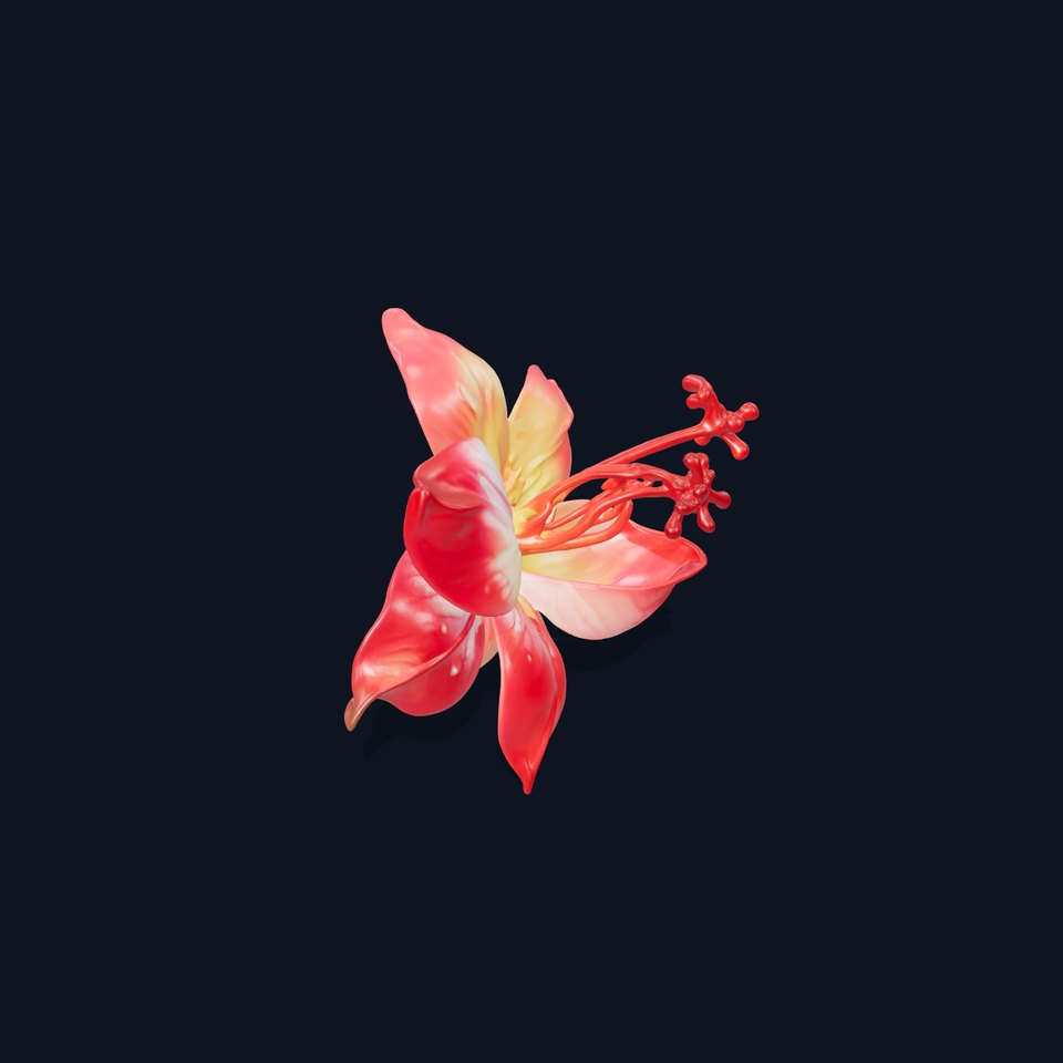 Realistic Hibiscus Flower Model Pack for Versatile Projects viewer poster