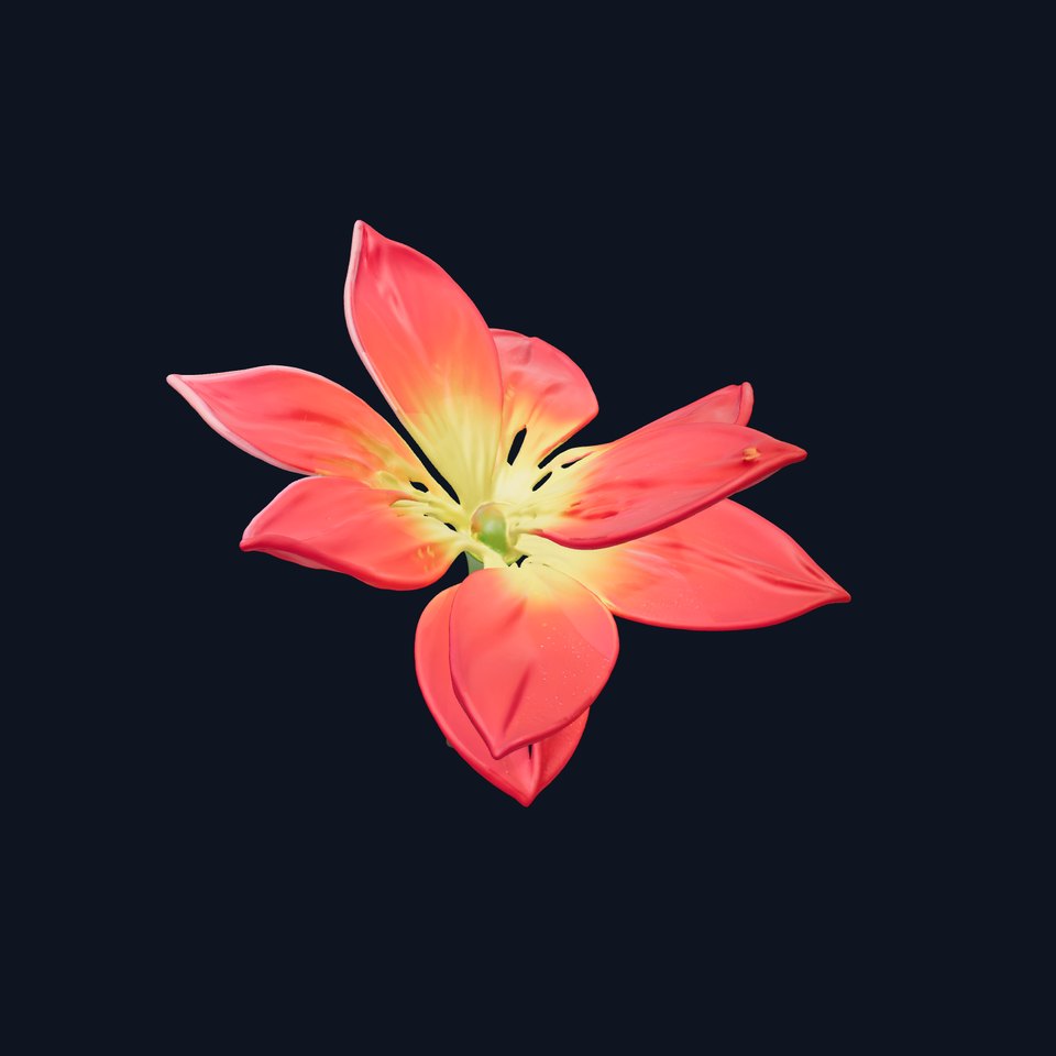 Vibrant Plumeria Flower D Model Pack