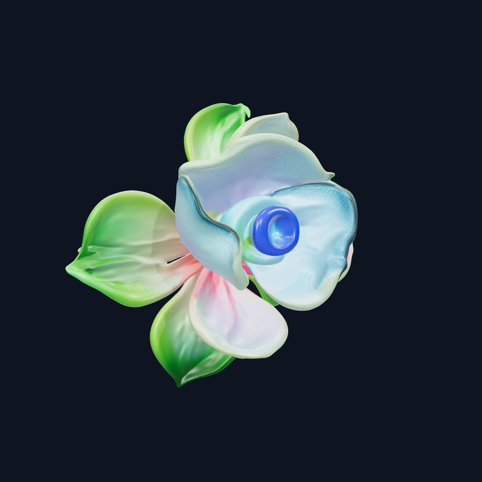 Colorful Bloom Flower Model Pack for D Rendering