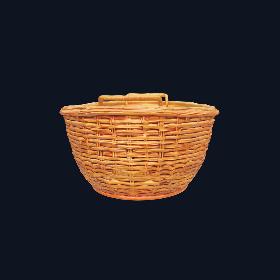 Realistic Woven Basket Model Pack viewer poster