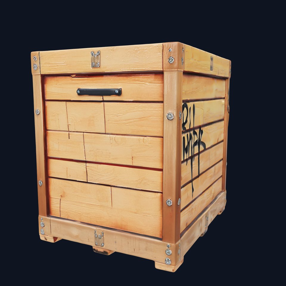 Urban Wooden Crate Model Pack with Graffiti