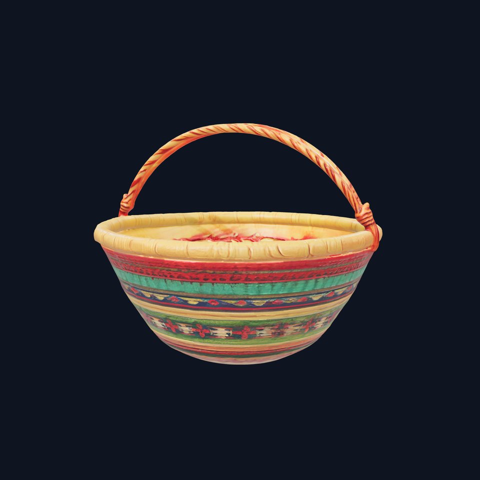 Colorful Woven Basket Model Pack