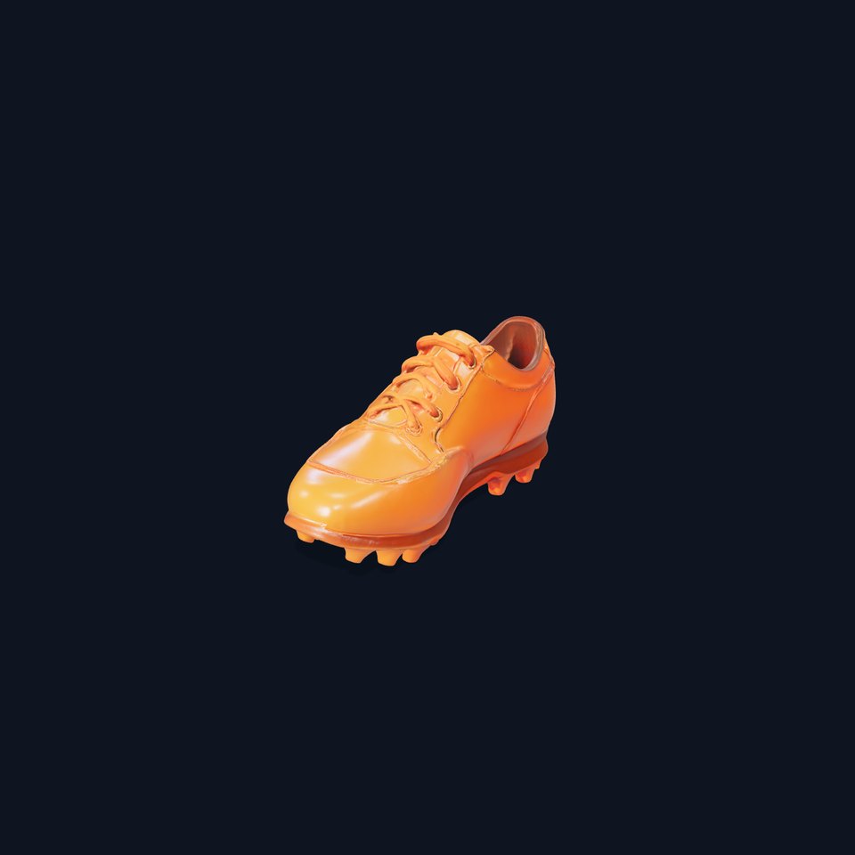 Orange Soccer Cleat D Model Pack