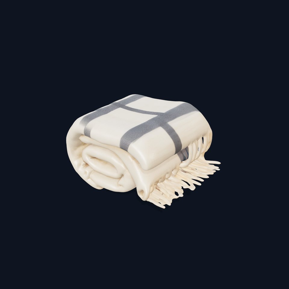 Cozy Checkered Blanket Model Pack for D Rendering