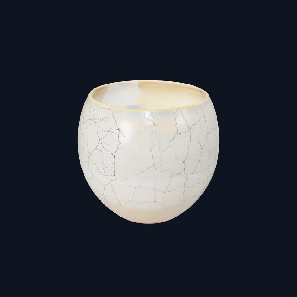 Elegant Ceramic Vase Model Pack with Crackle Finish